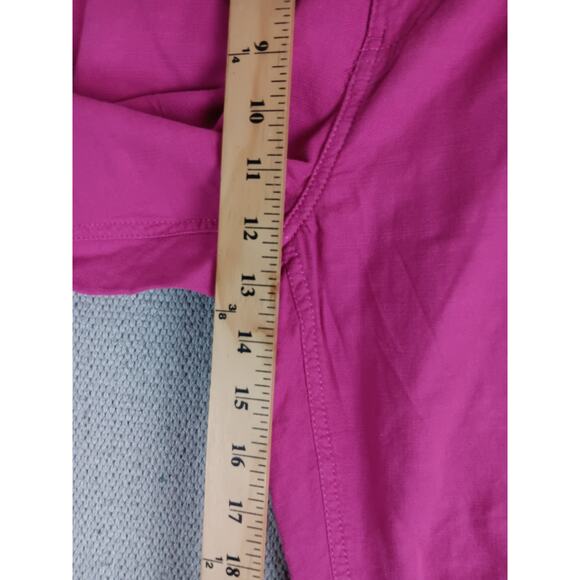 Lauren Conrad Paperbag Pants Womens Large Hot Pink Belted High Waist Lyocell - Picture 12 of 15